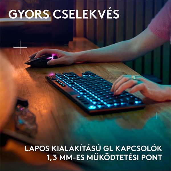 Logitech G915 X LIGHTSPEED TKL US vezeték nélküli fekete billentyűzet