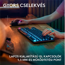 Logitech G915 X LIGHTSPEED TKL US vezeték nélküli fekete billentyűzet