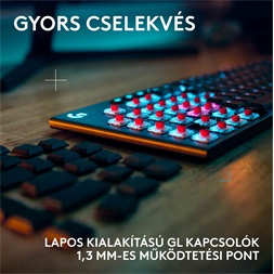 Logitech G915 X LIGHTSPEED US vezeték nélküli fekete billentyűzet