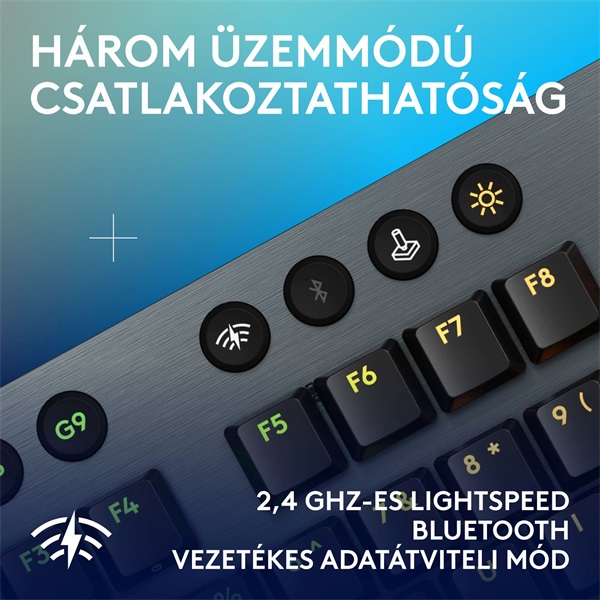 Logitech G915 X LIGHTSPEED US vezeték nélküli fekete billentyűzet