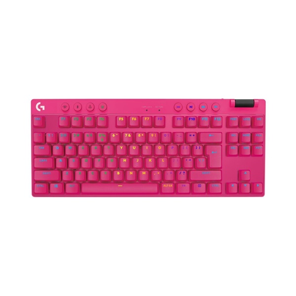 Logitech G PRO X TKL LIGHTSPEED UK vezeték nélküli RGB magenta gamer billentyűzet