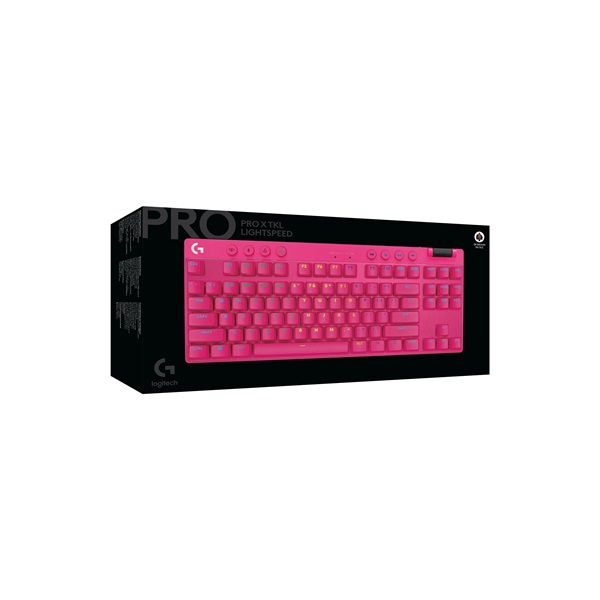 Logitech G PRO X TKL LIGHTSPEED UK vezeték nélküli RGB magenta gamer billentyűzet