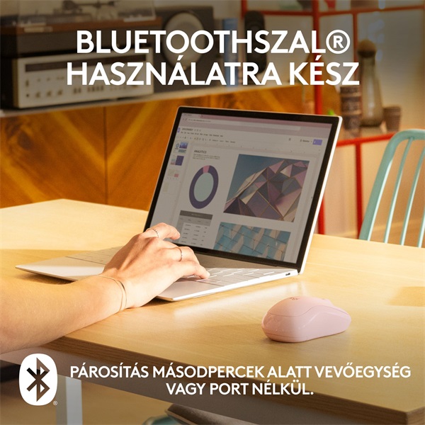 Logitech M240 Silent Bluetooth rózsaszín egér