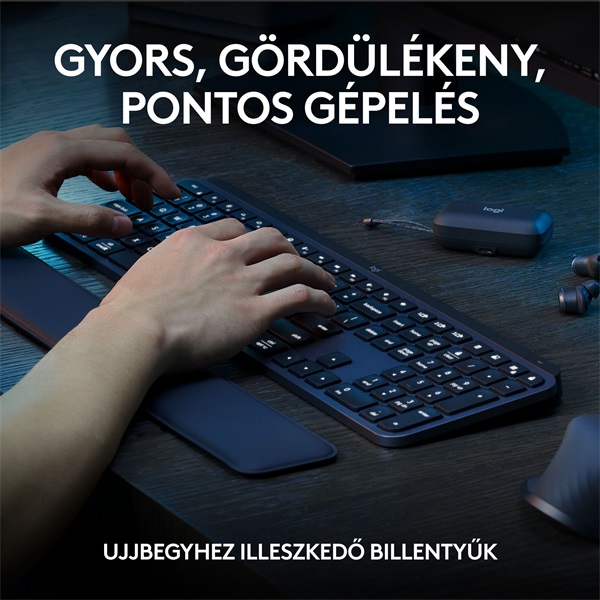 Logitech MX Keys S Combo US fekete billentyűzet + egér