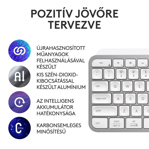 Logitech MX Keys S US szürke billentyűzet