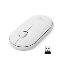 Logitech Pebble M350 Off-White vezeték nélküli BT egér