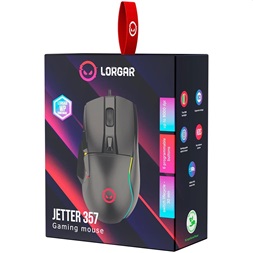 Lorgar Jetter 357 RGB fekete gamer egér