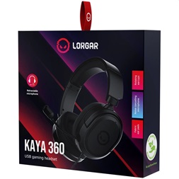 Lorgar Kaya 360 USB fekete gamer headset