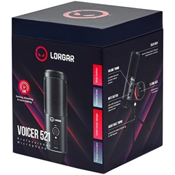 Lorgar Voicer 521 fekete gamer mikrofon