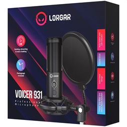 Lorgar Voicer 931 fekete gamer mikrofon