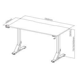 Lumi Legend GMD11-3 RGB LED gamer asztal