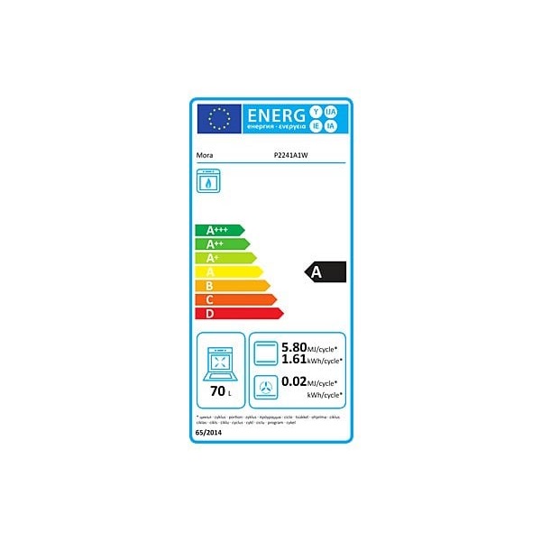 MORA P2241A1W gáztűzhely
