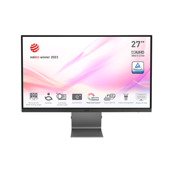 MSI 27" MD271UL Business Modern UHD IPS HDMI/DP/USB-C szürke monitor