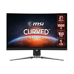 MSI 27" MPG ARTYMIS 273CQR WQHD VA 165Hz DP/HDMI/USB ívelt gamer monitor