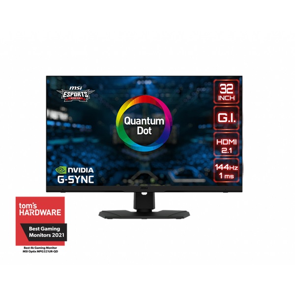 MSI 32" Optix MPG321UR-QD 4K UHD IPS 144Hz DP/HDMI/USB Esport gamer monitor