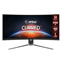 MSI 34" 343CQR Optix MPG ARTYMIS UWQHD VA 165Hz DP/HDMI/USB ívelt gamer monitor