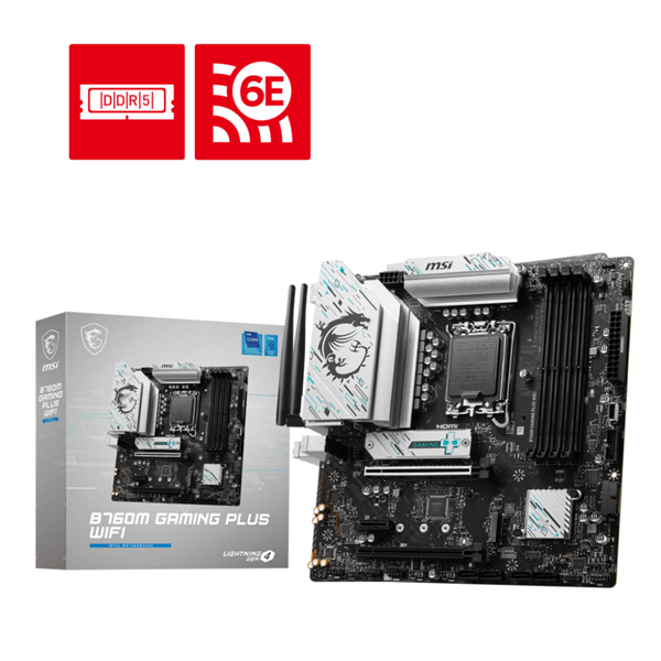 MSI B760M GAMING PLUS WIFI Intel B760 S1700 mATX alaplap