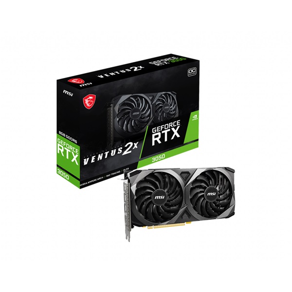 MSI RTX 3050 VENTUS 2X 8G OC nVidia 8GB GDDR6 128bit PCIe videokártya