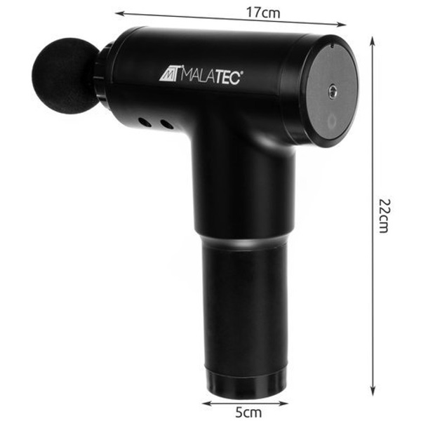 Malatec 14714 masszázspisztoly 4 db adapterrel