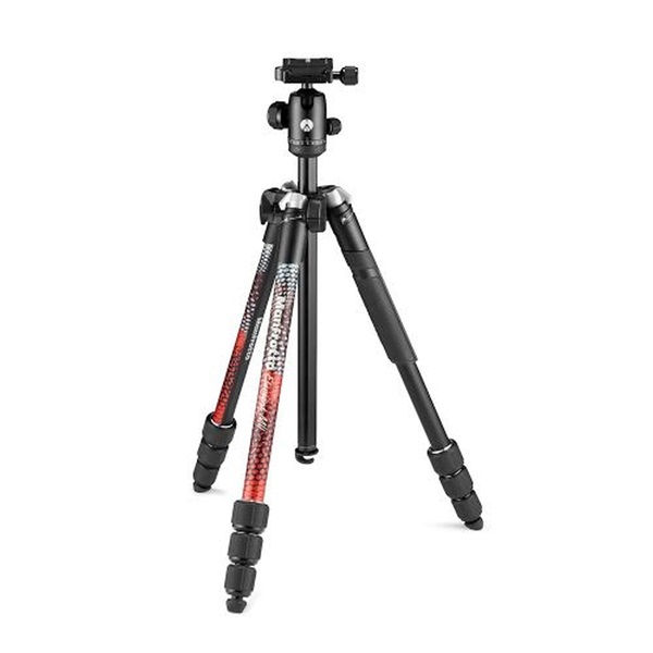 Manfrotto Element MII gömbfejjel 4 szekciós piros alumínium állvány