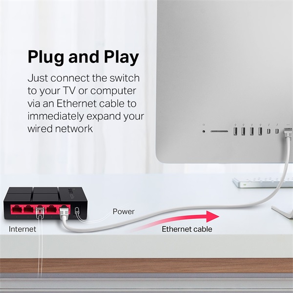 Mercusys MS105G 5port 10/100/1000Mbps nem menedzselhető asztali Switch