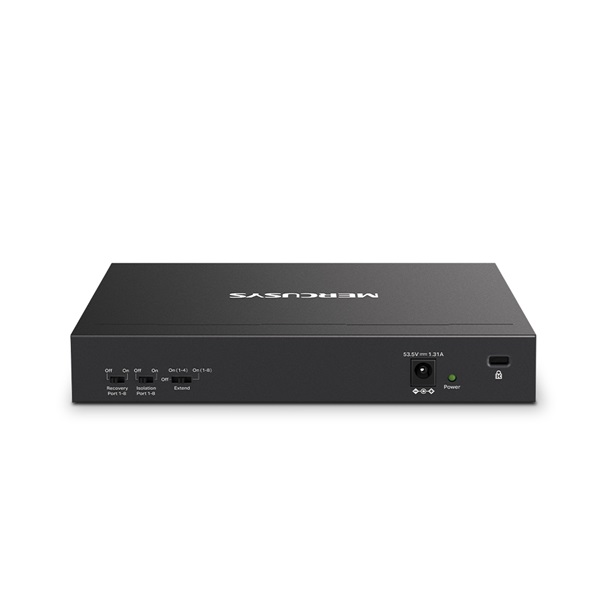 Mercusys MS110P 10port 10/100Mbps FE LAN 8xPoE+ LAN port nem menedzselhető asztali PoE+ Switch