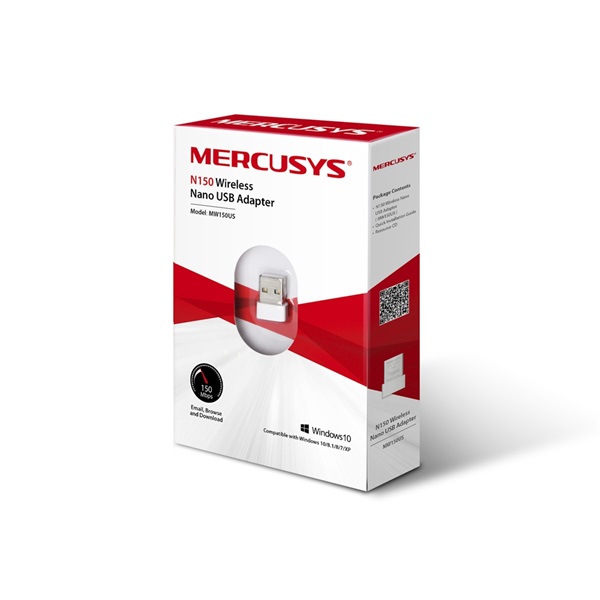 Mercusys MW150US 150Mbps Vezeték nélküli Nano USB Adapter