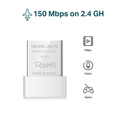 Mercusys MW150US 150Mbps Vezeték nélküli Nano USB Adapter