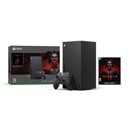 Microsoft Xbox Series X 1TB fekete játékkonzol + Diablo IV játékszoftver