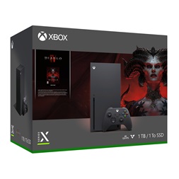 Microsoft Xbox Series X 1TB fekete játékkonzol + Diablo IV játékszoftver