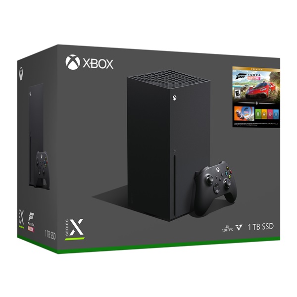 Microsoft Xbox Series X 1TB fekete játékkonzol + Forza Horizon 5 Premium játékszoftver