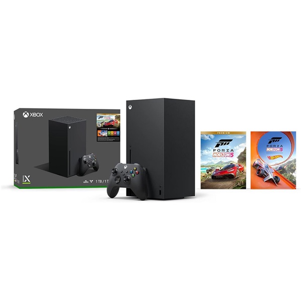 Microsoft Xbox Series X 1TB fekete játékkonzol + Forza Horizon 5 Premium játékszoftver