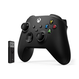 Microsoft Xbox fekete vezeték nélküli kontroller + Windows 10 USB adapter