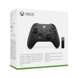 Microsoft Xbox fekete vezeték nélküli kontroller + Windows 10 USB adapter