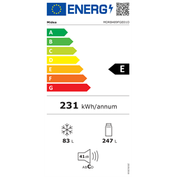 Midea MDRB489FGE01O alulfagyasztós hűtőszekrény