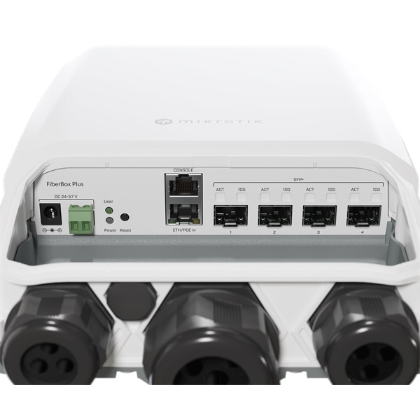 MikroTik CRS305-1G-4S+OUT FiberBox Plus L5 1xGbE LAN 4x SFP+ kültéri Cloud Router Switch