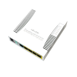 MikroTik RB260GSP/CSS106-1G-4P-1S 5port GbE 1xGbE SFP PoE switch