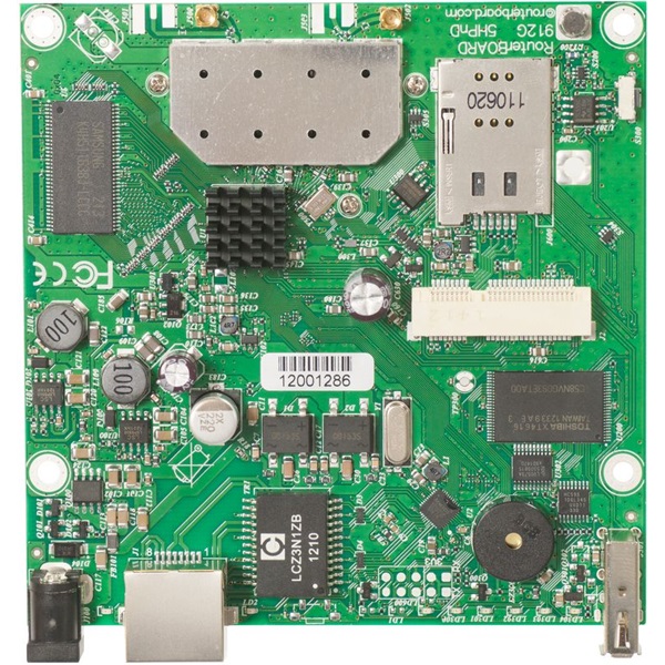 MikroTik RouterBOARD 912UAG-5HPnD 1xGbE LAN, USB, miniPCIe, 5GHz 802.11 a/n beépített rádióval