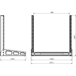 MikroTik SR-10U SolidRack 19" 10U asztali rack keret