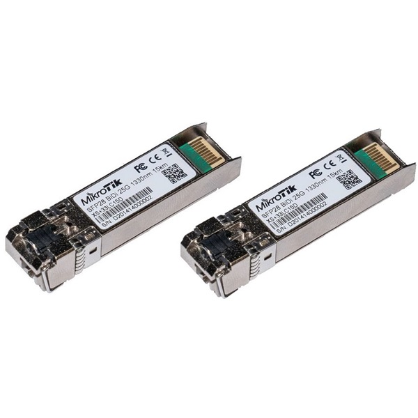 MikroTik XS+2733LC15D SFP28 1G/10G/25G SM LC 15km 1270nm/1330nm BiDi modul pár