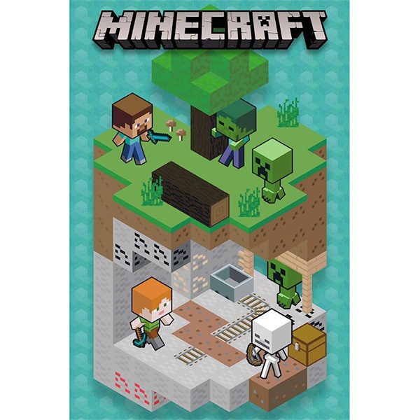 Minecraft "Into the mine" 91,5x61 cm poszter