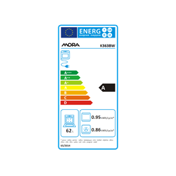 Mora K 363 BW fehér kombinált tűzhely