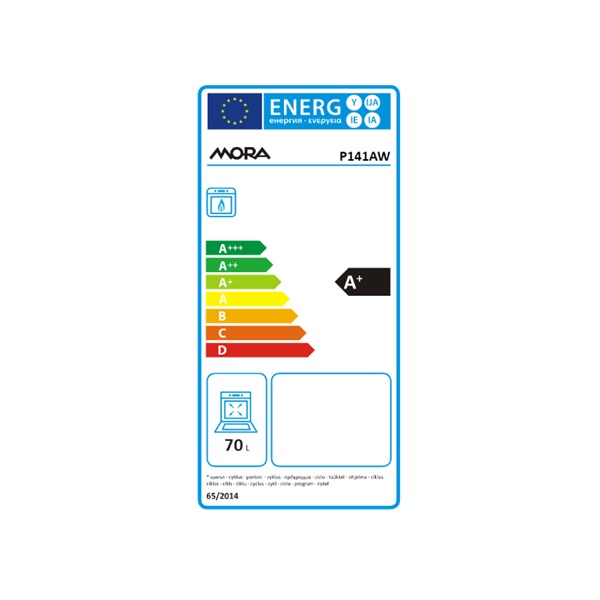 Mora P 141 AW fehér gáztűzhely