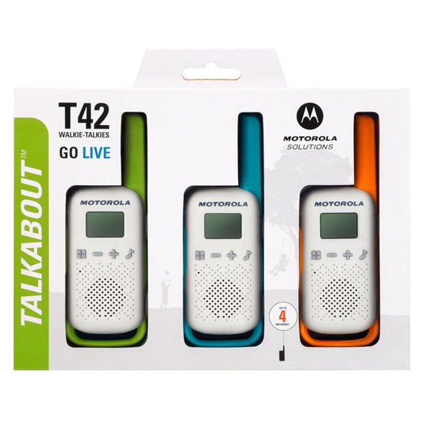 Motorola Talkabout T42 Triple Pack walkie talkie (3db)