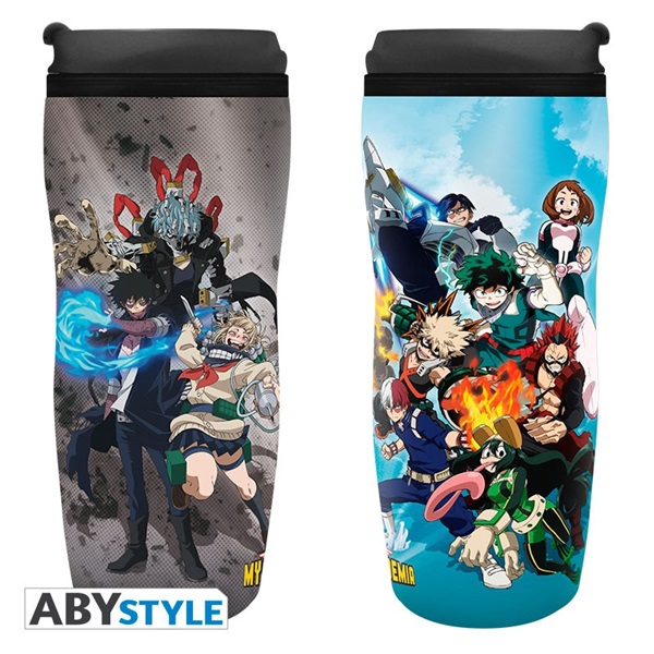 My Hero Academia "Heroes vs. Villains" 355ml műanyag utazó bögre