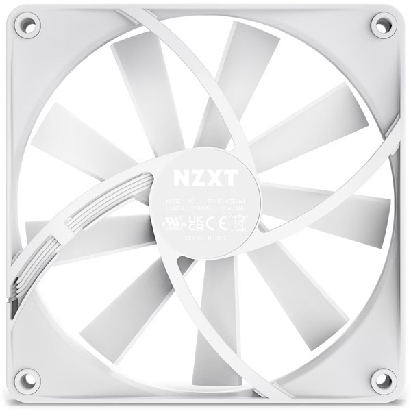 NZXT 140 mm Quiet Airflow fehér hűtőventilátor