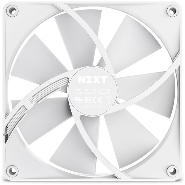 NZXT 140 mm Static Pressure fehér hűtőventilátor