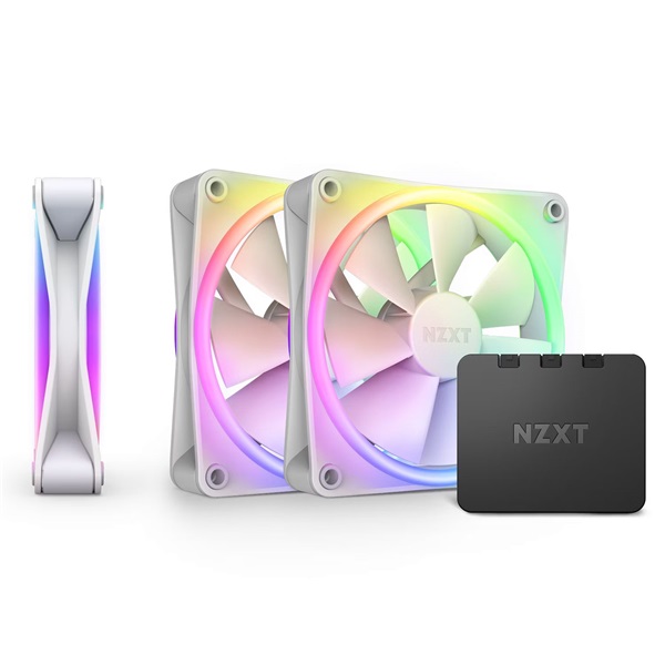 NZXT 3xF120 RGB DUO fehér ventilátor & RGB vezérlő