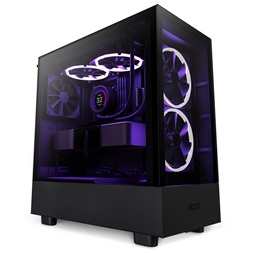 NZXT H5 Elite Fekete (Táp nélküli) ablakos ATX ház