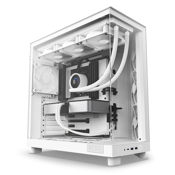 NZXT H6 Flow (2023) fehér (táp nélküli) ablakos ATX ház